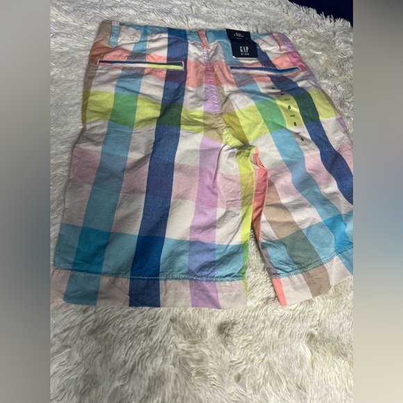Boys GAP checked colorful shorts size 8 NEW - Picture 7 of 7